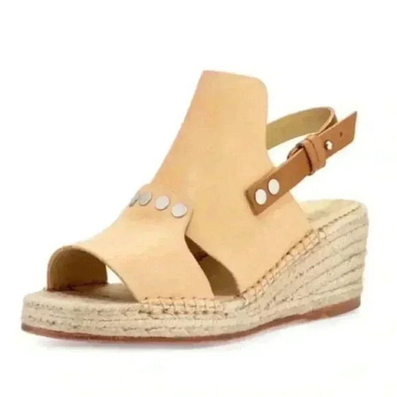 RAG & BONE Sayre Ii Espadrille Wedges - Tan - Size 6.5 - Picture 1 of 8